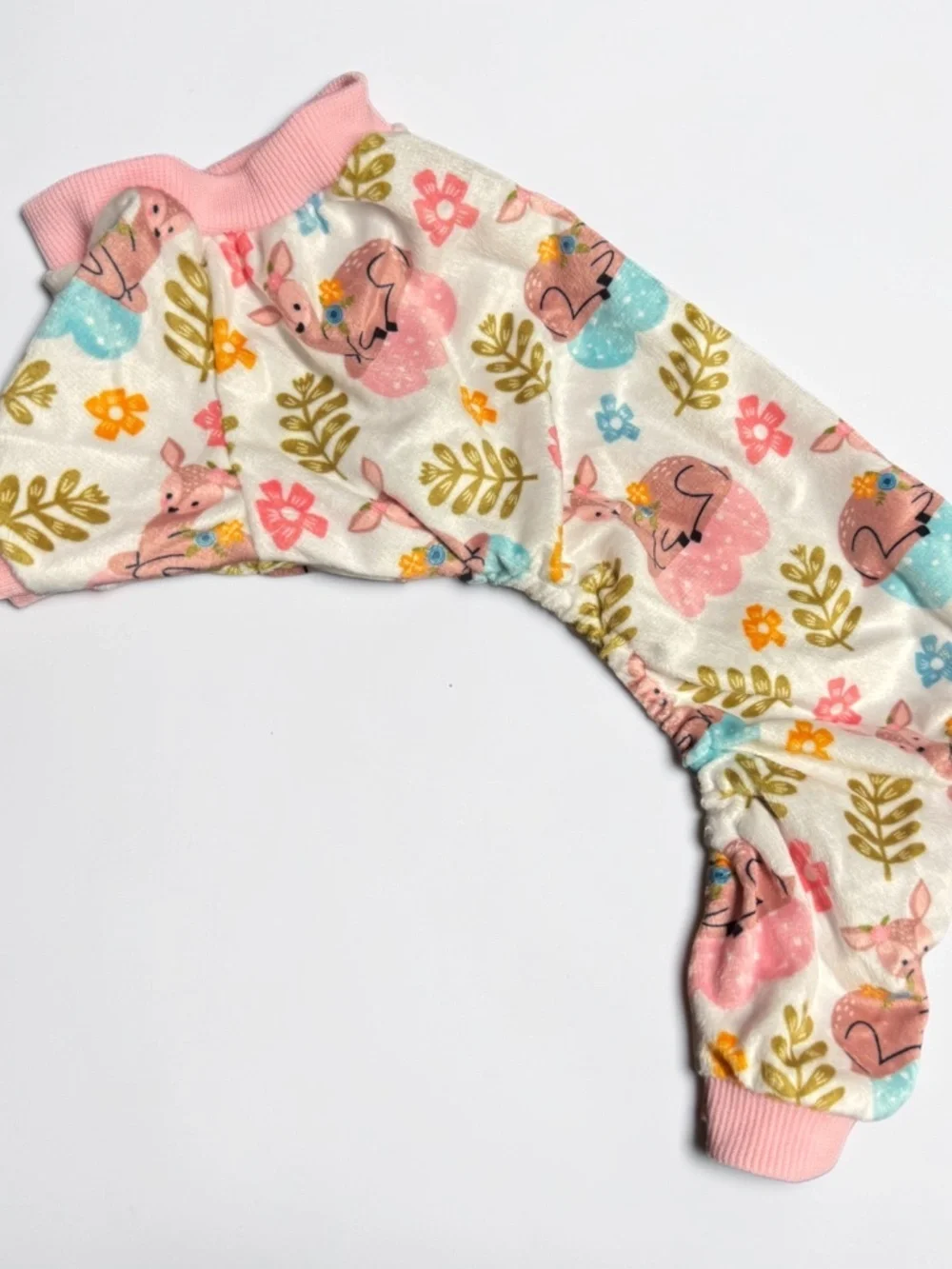 CuteBone Small Dog Pajamas Deer Print Puppy Onesie Soft Pet Jumpsuit NWOT